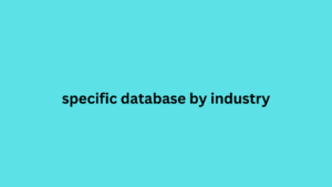 specific database by industry 