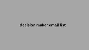 decision maker email list 