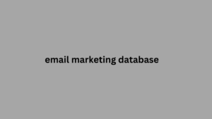 email marketing database 