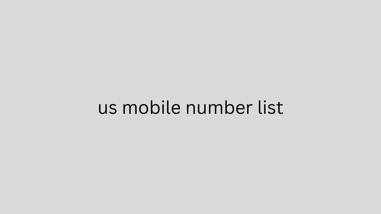 us mobile number list