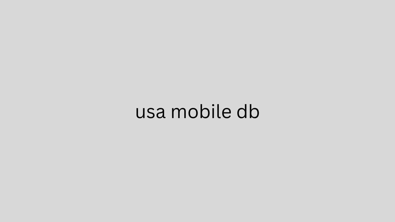 usa mobile db