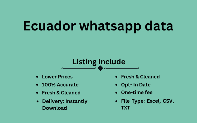 Ecuador whatsapp data